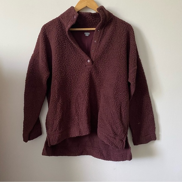 Aerie Grape Purple Quarter Zip Pullover Sweater Jacket Women's S - Picture 5 of 6